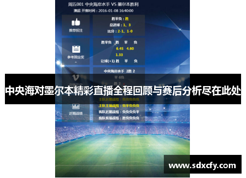 中央海对墨尔本精彩直播全程回顾与赛后分析尽在此处